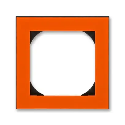3901H-A05510 66  Rámeček jednonásobný s otvorem 55×55 mm, oranžová / kouřová černá